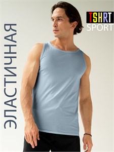 Майка мужская бельевая бесшовная СПОРТ_серая Майка мужская  СПОРТ_серая